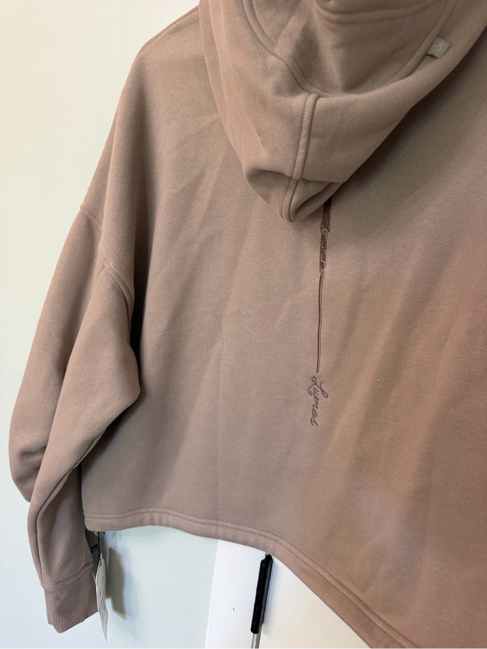 Harry Potter Cropped Hoodie - Women's Taupe Relaxed Pullover - Picture 13 of 14